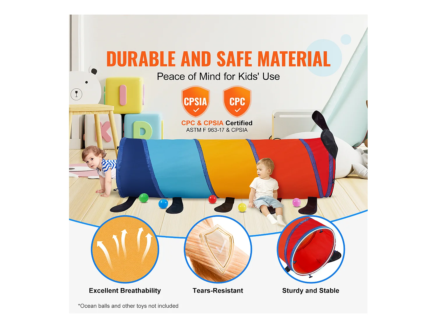 Tente SucceBuy, Tunnel d'Escalade pour Chenilles, Jouet pour Tout-Petits/Animaux de Compagnie, avec Étui, Intérieur/Extérieur