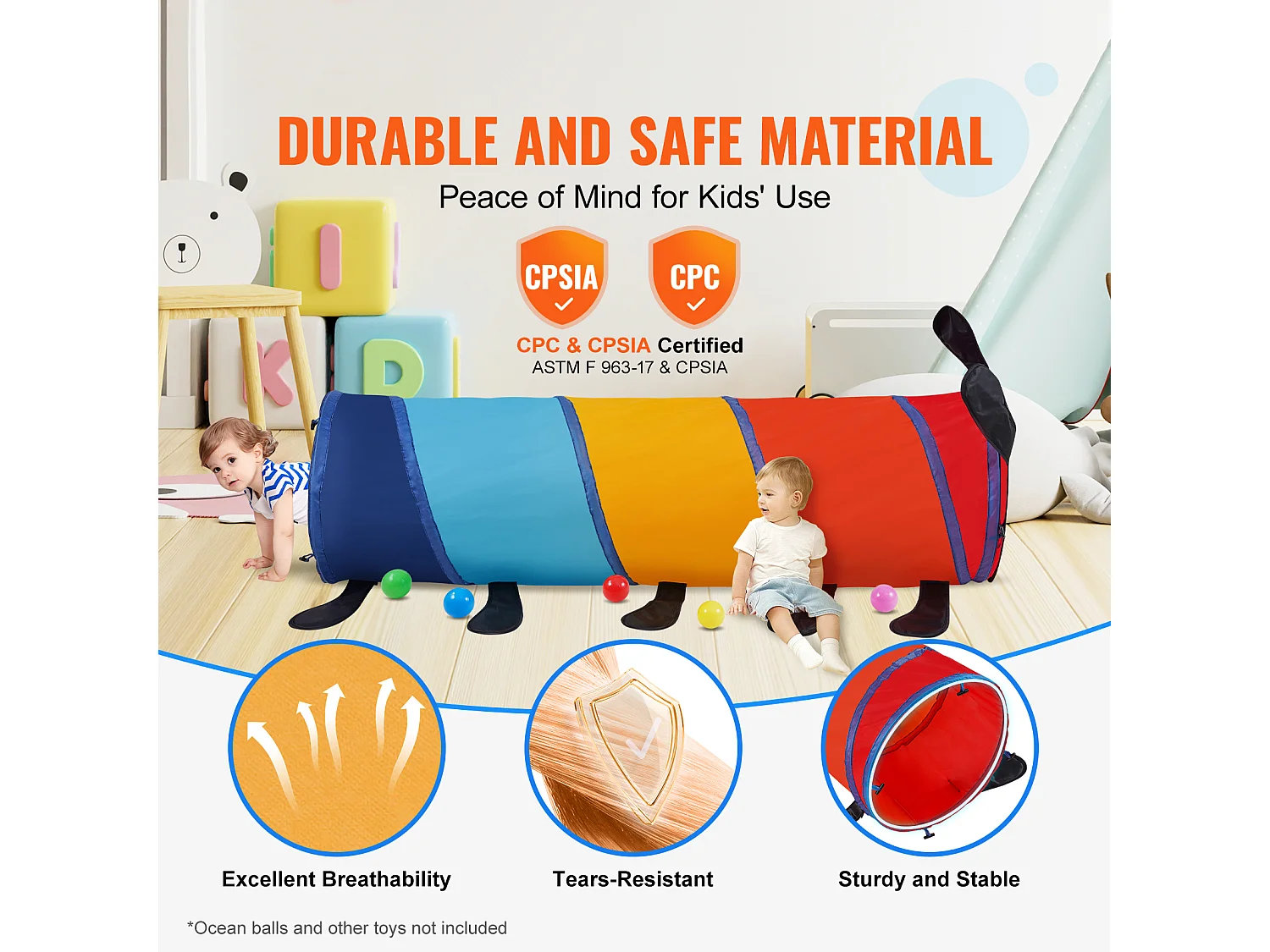 Tente SucceBuy, Tunnel d'Escalade pour Chenilles, Jouet pour Tout-Petits/Animaux de Compagnie, avec Étui, Intérieur/Extérieur