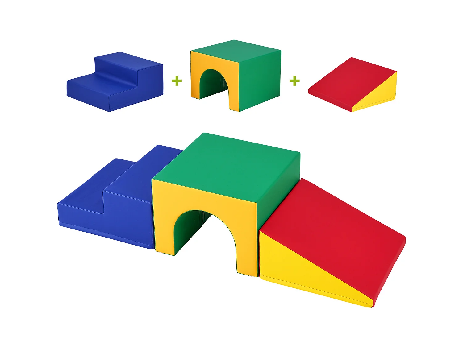 Grimpeur SucceBuy Ensemble de Jeu pour Tout-Petits Single Tunnel Climber, Blocs D'Escalade en Mousse avec Escaliers et Rampe