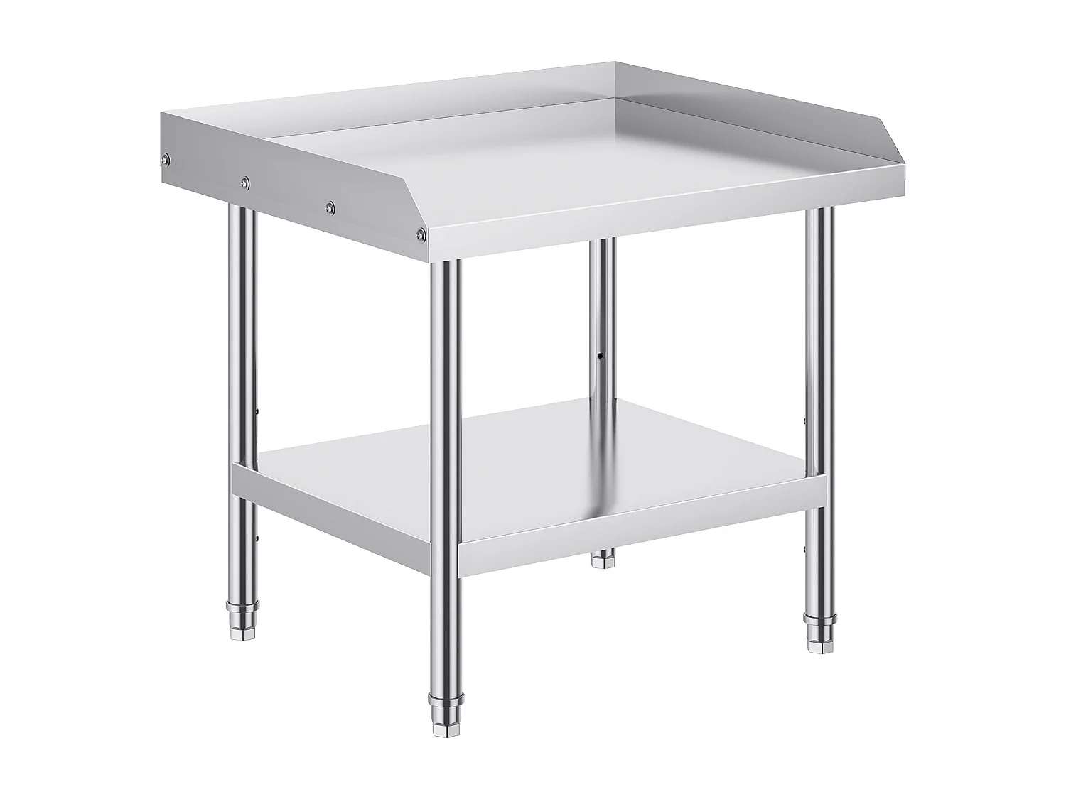 Mesa de Trabajo de Acero Inoxidable SucceBuy, 610 x 711 x 660 mm, Mesa de Preparación de Alimentos Comercial para Restaurante