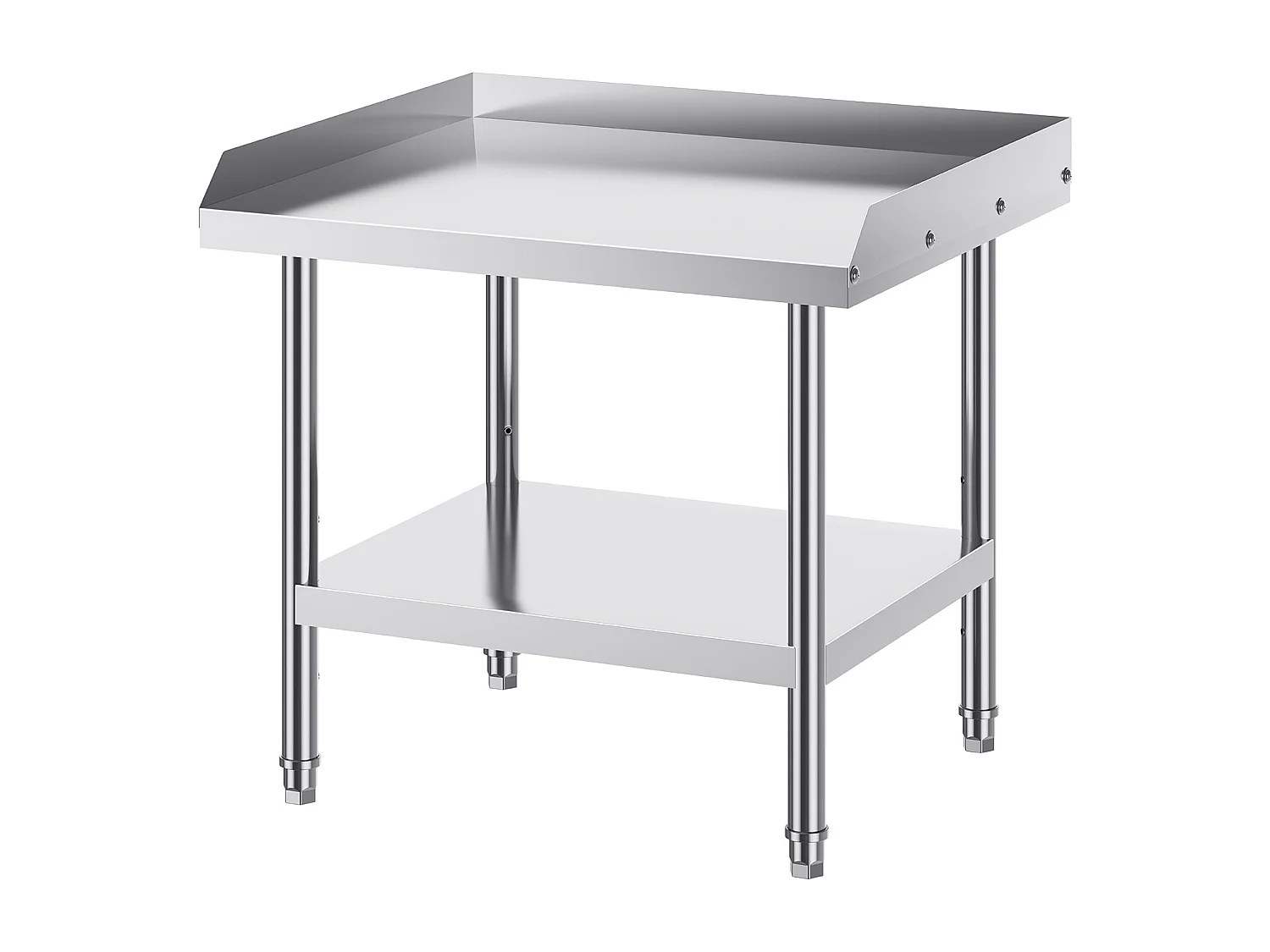 Mesa de Trabajo de Acero Inoxidable SucceBuy, 610 x 711 x 660 mm, Mesa de Preparación de Alimentos Comercial para Restaurante