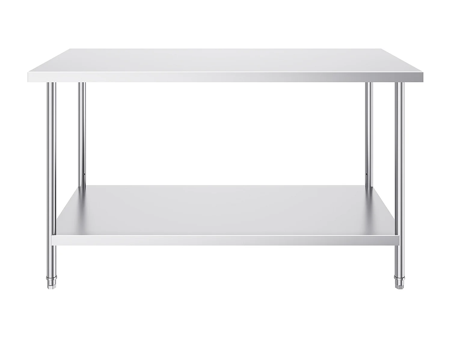 Table de Travail Cuisine SucceBuy, Table de Préparation en Acier Inoxydable, 76.2x152.4x86.36 cm, Poste de Travail Alimentaire Commercial