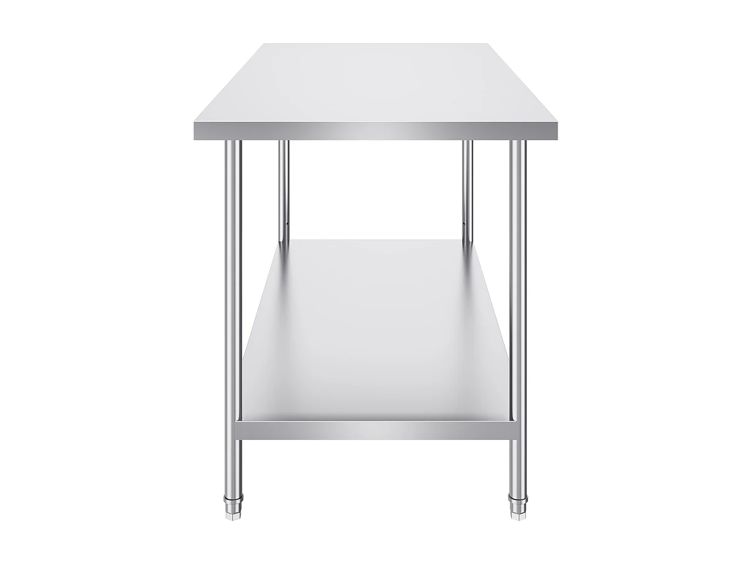 Table de Travail Cuisine SucceBuy, Table de Préparation en Acier Inoxydable, 76.2x152.4x86.36 cm, Poste de Travail Alimentaire Commercial