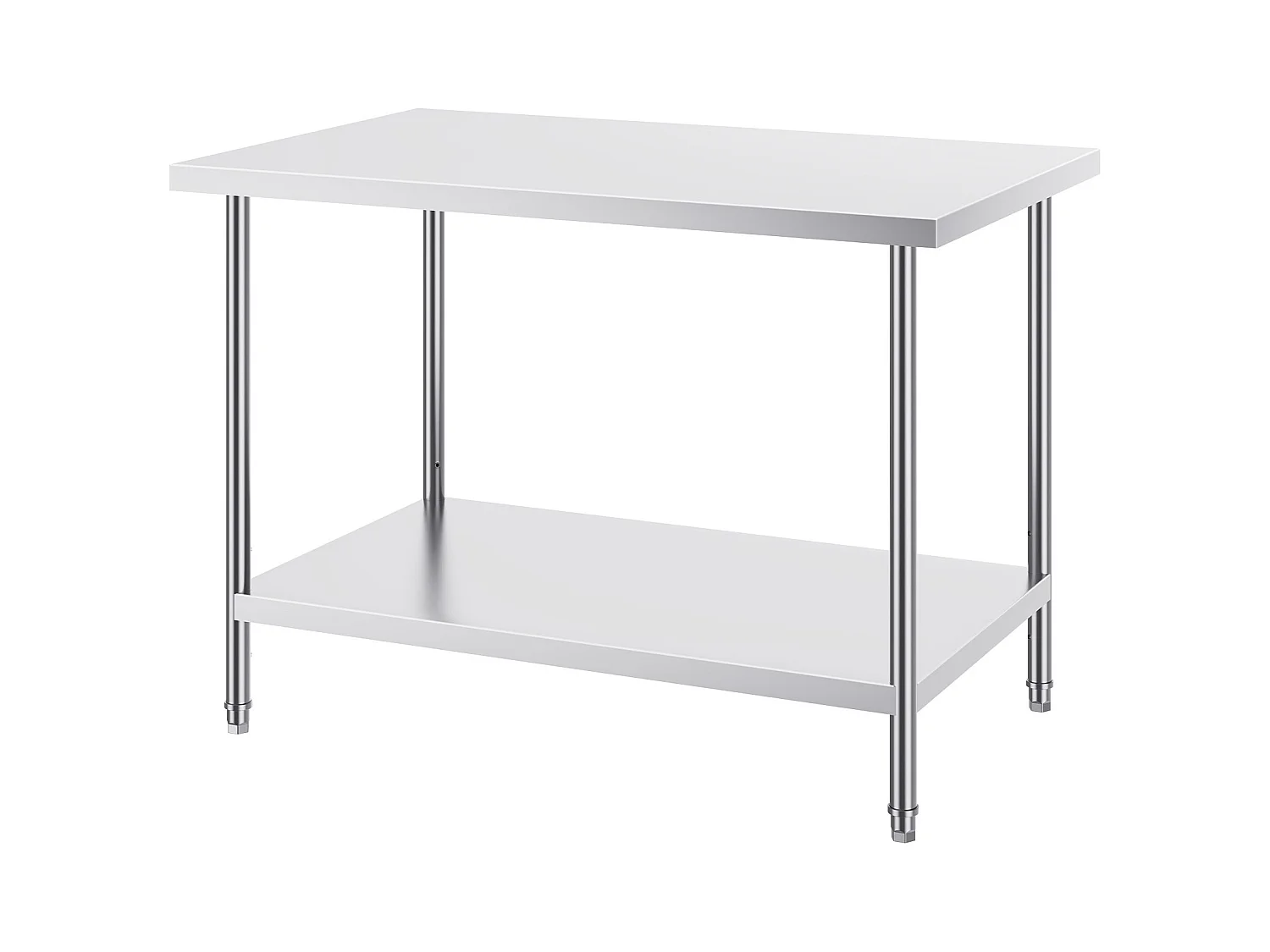 Table de Travail en Acier Inoxydable SucceBuy, 762 x 1219 x 864 mm, Poste de Travail Alimentaire Commercial