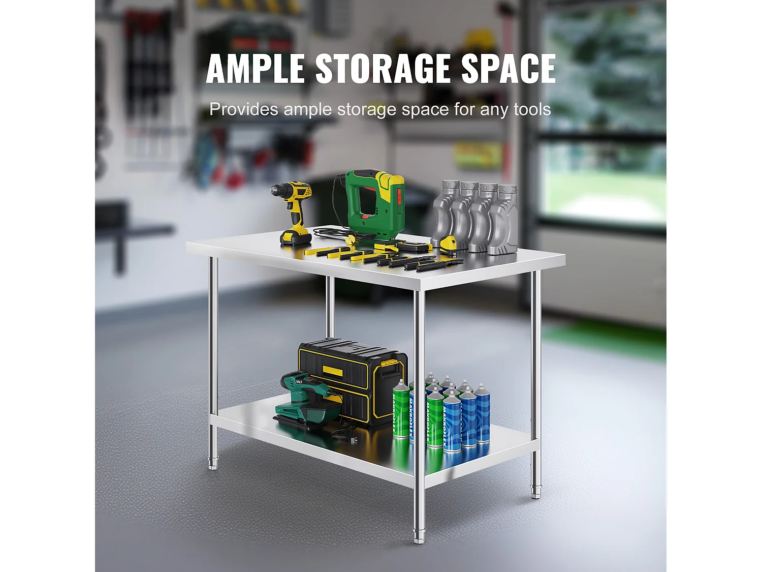 Stół Roboczy ze Stali Nierdzewnej SucceBuy, 762 x 1219 x 864 mm, Komercyjna Stacja Robocza dla Żywności