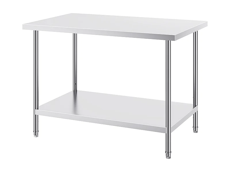 Mesa de Preparación de Acero Inoxidable SucceBuy, 762 x 1219 x 864 mm, Estación de Trabajo Comercial para Alimentos
