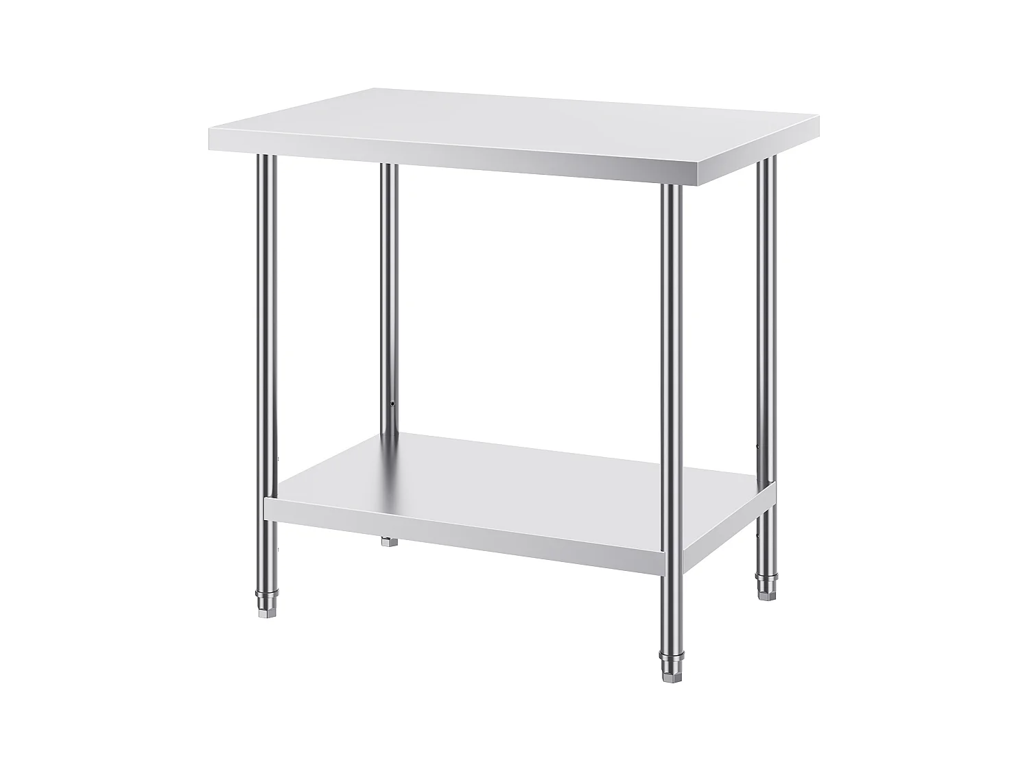 Table de Travail Cuisine SucceBuy 60.96x91.44x86.36 cm, Table de Préparation de Travail en Acier Inoxydable