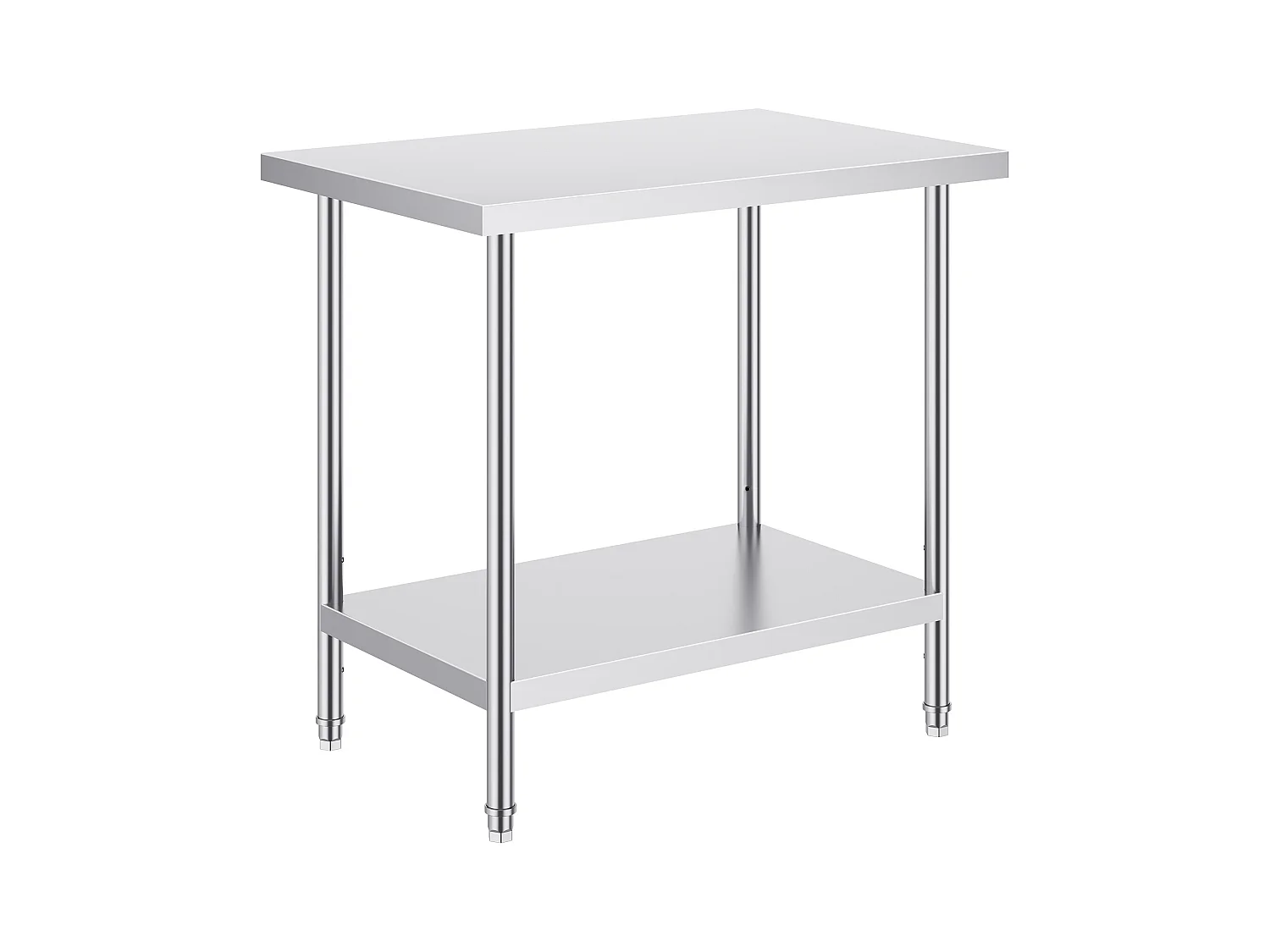 Table de Travail Cuisine SucceBuy 60.96x91.44x86.36 cm, Table de Préparation de Travail en Acier Inoxydable