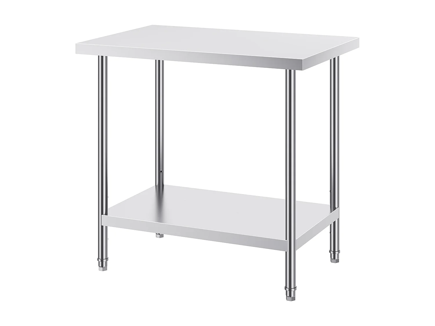 Keuken Werktafel SucceBuy 60.96x91.44x86.36 cm, Werkbereidingsplank in Roestvrij Staal