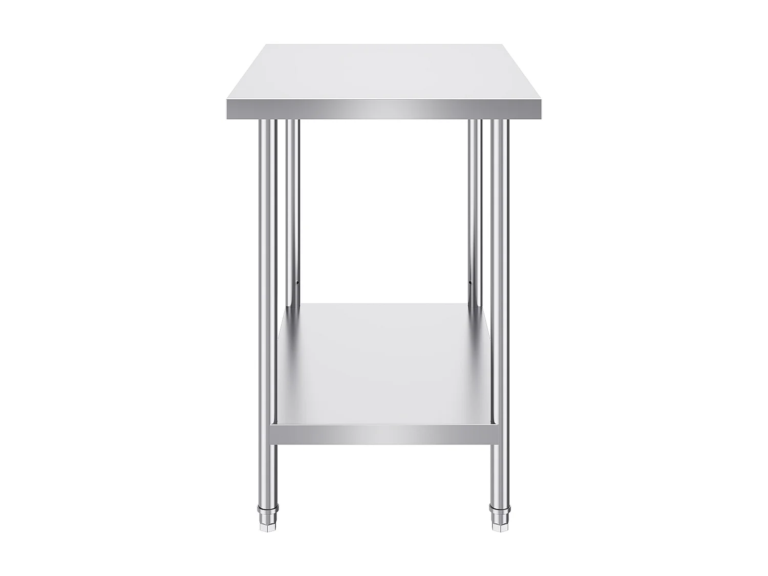 Keuken Werktafel SucceBuy 60.96x91.44x86.36 cm, Werkbereidingsplank in Roestvrij Staal
