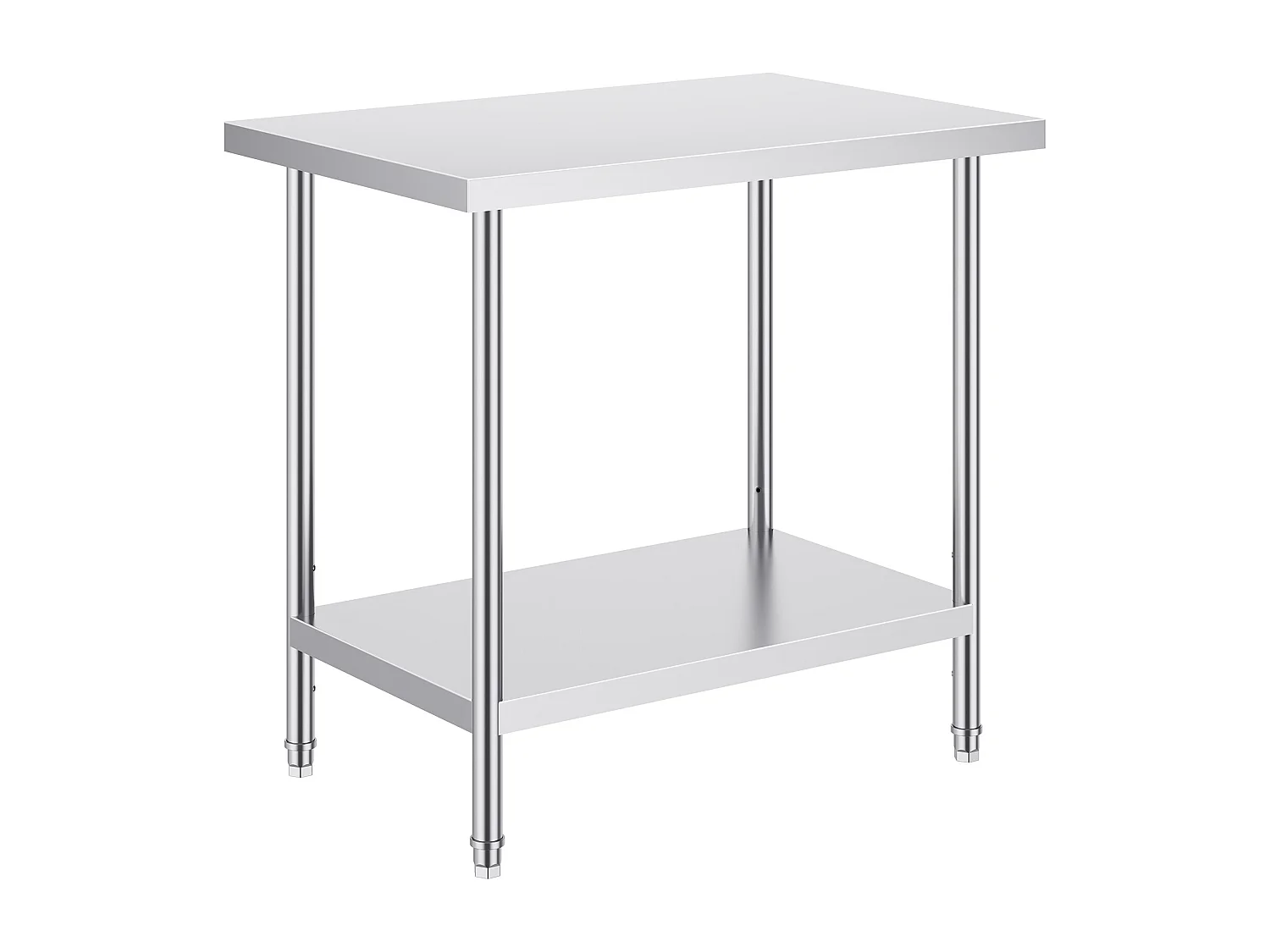 Keuken Werktafel SucceBuy 60.96x91.44x86.36 cm, Werkbereidingsplank in Roestvrij Staal