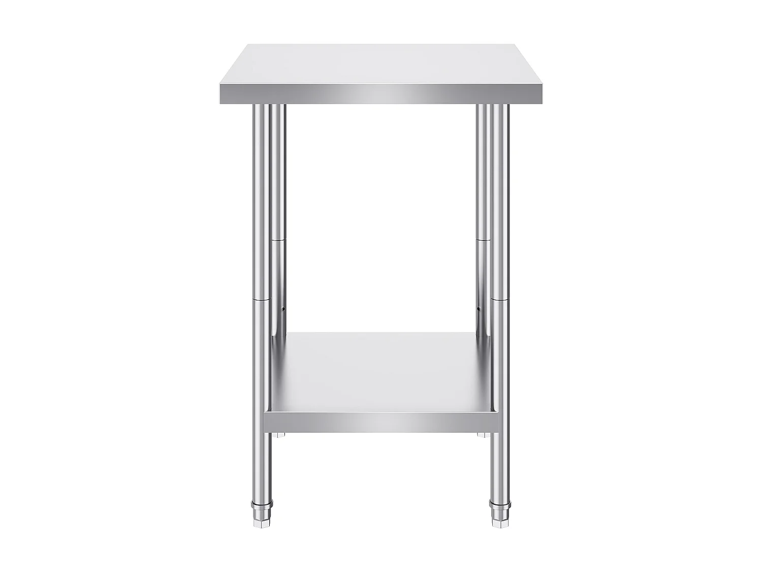 Mesa de Trabajo de Cocina SucceBuy, Mesa de Preparación en Acero Inoxidable, 60.96x60.96x86.36 cm, Puesto de Trabajo Alimentario Comercial