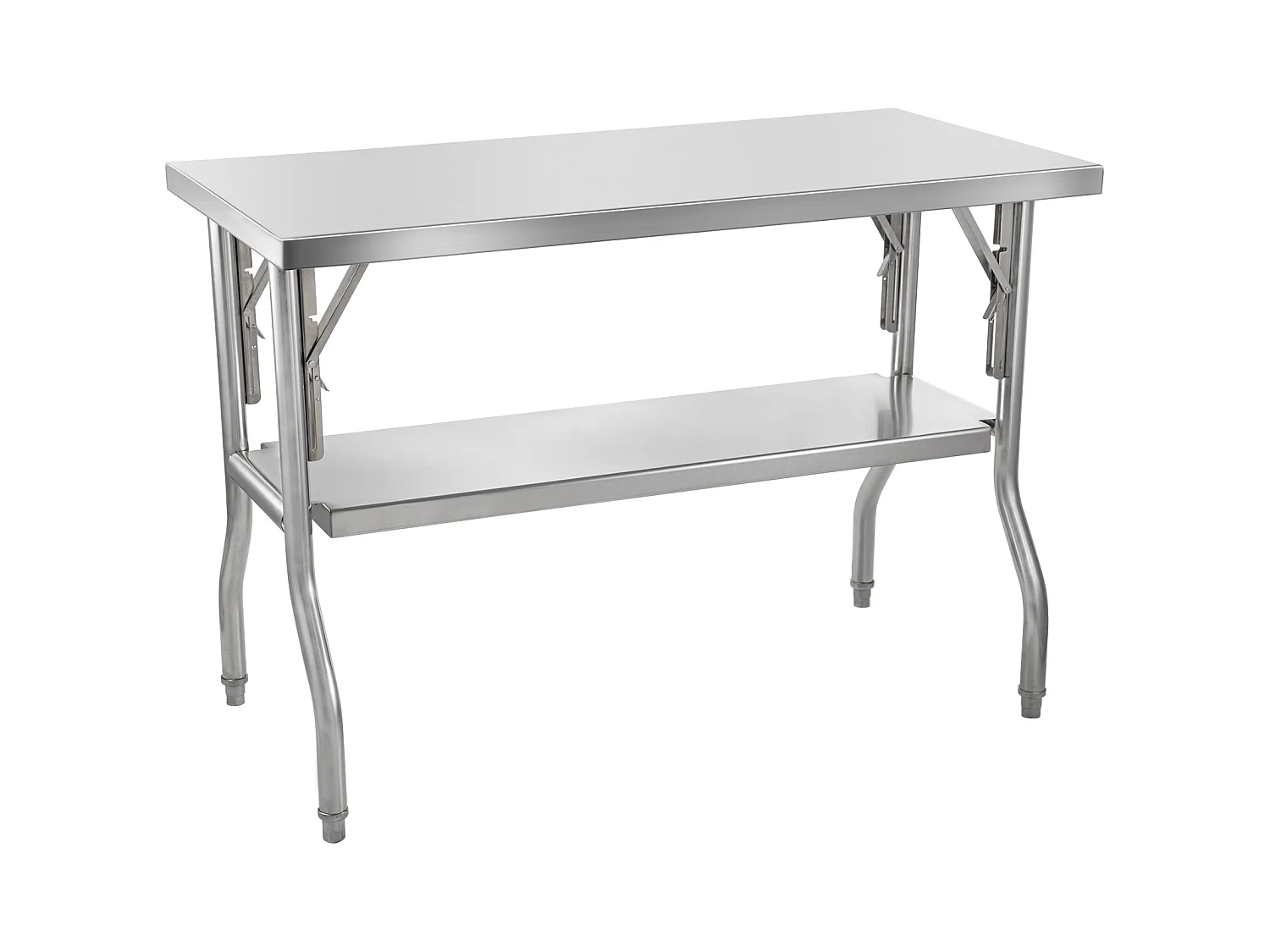 Table de Travail Cuisine SucceBuy 121.92x60.96 cm Acier Inoxydable, Table de Préparation Commerciale Pliante