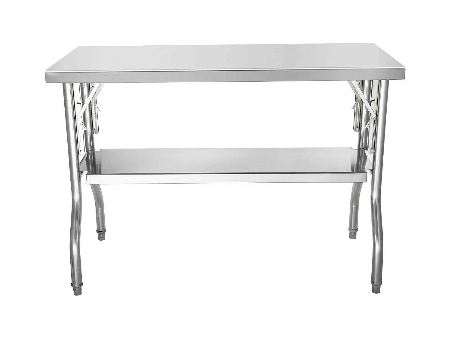 Table de Travail Cuisine SucceBuy 121.92x60.96 cm Acier Inoxydable, Table de Préparation Commerciale Pliante