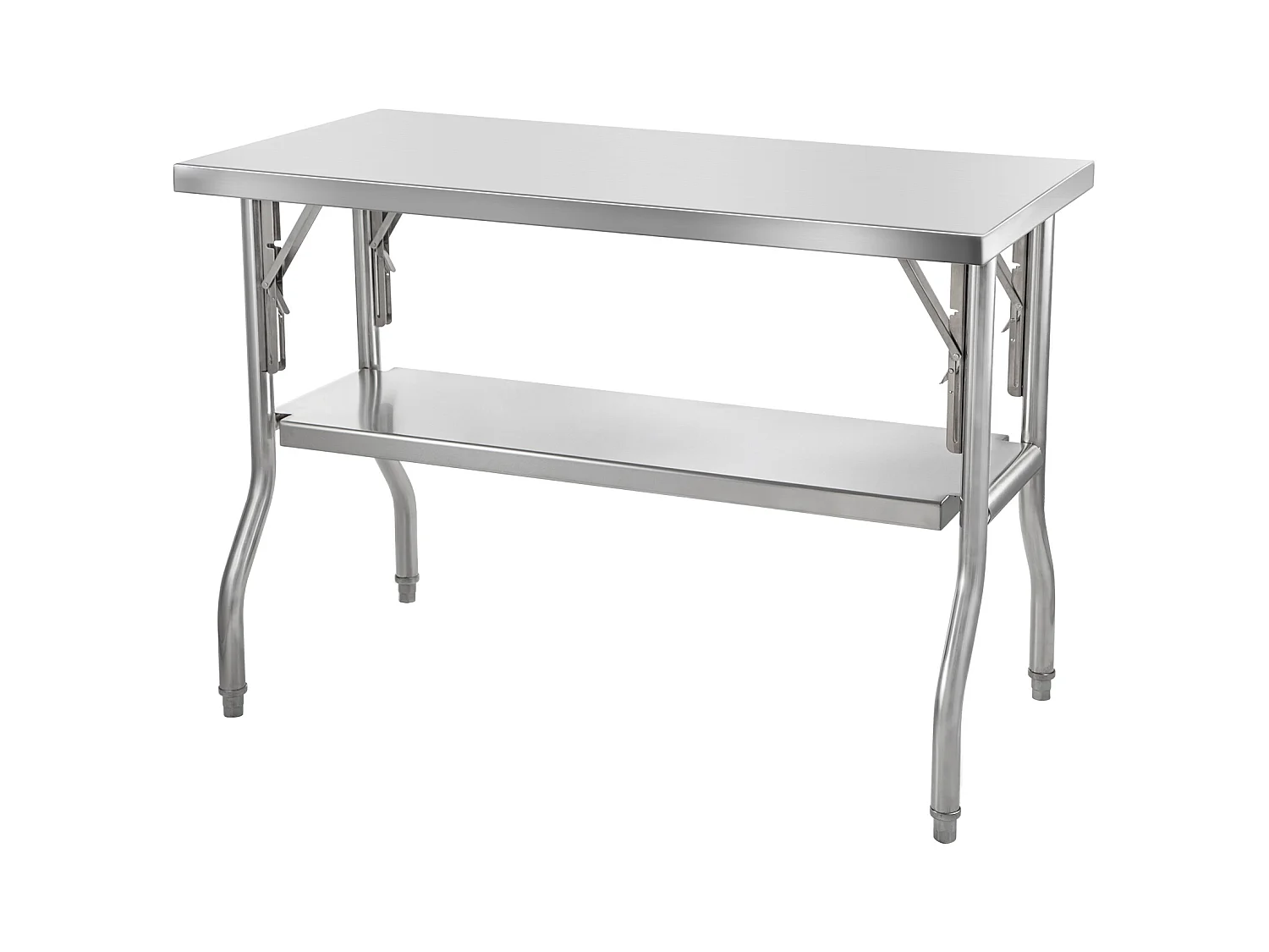 Table de Travail Cuisine SucceBuy 121.92x60.96 cm Acier Inoxydable, Table de Préparation Commerciale Pliante