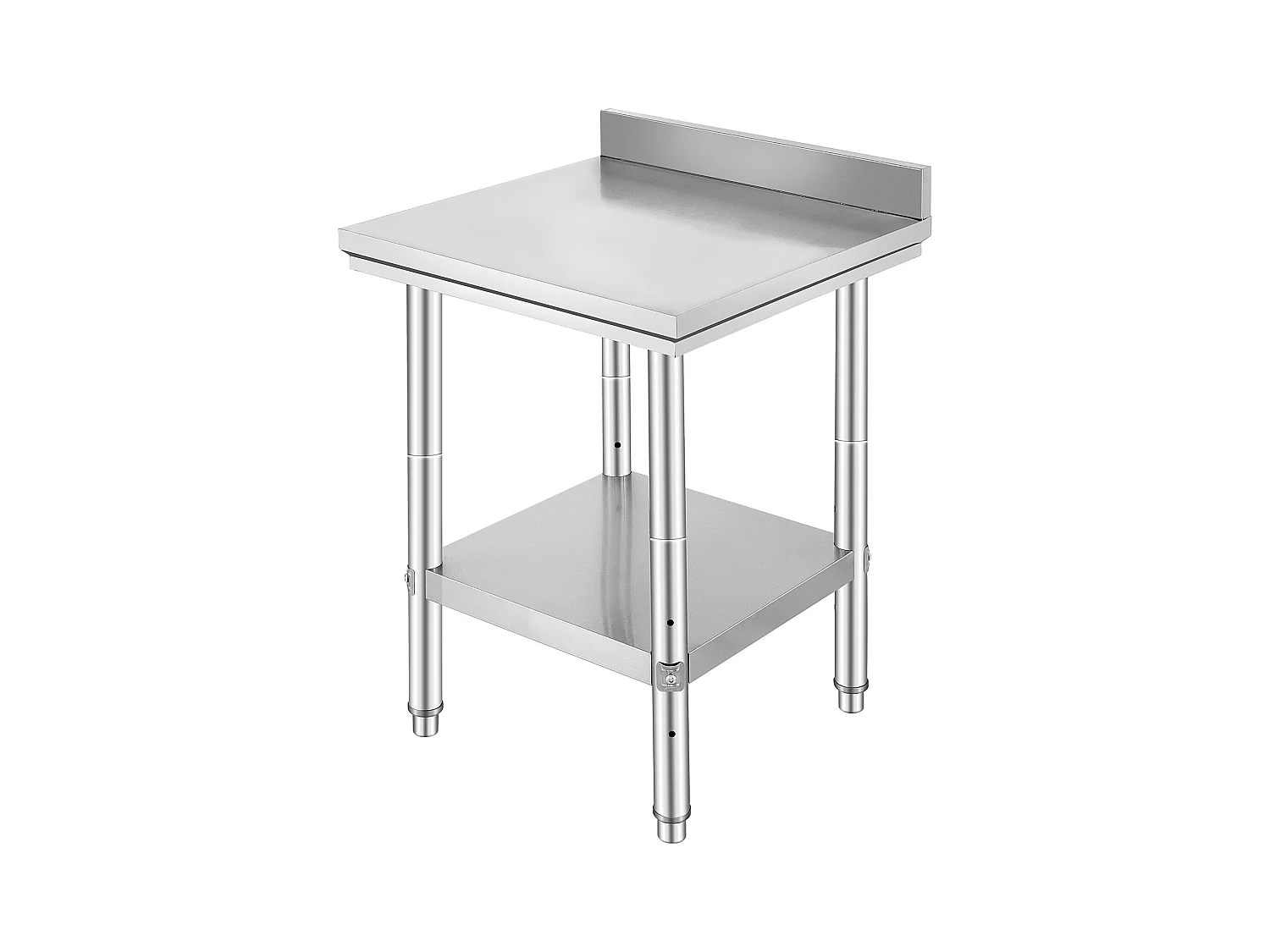 Table de Travail Cuisine en Acier Inoxydable SucceBuy, Table de Préparation des Aliments 60.96x60.96 cm