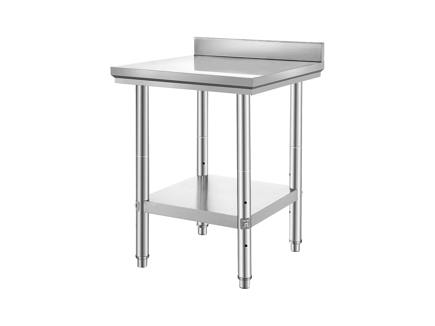 Table de Travail Cuisine en Acier Inoxydable SucceBuy, Table de Préparation des Aliments 60.96x60.96 cm