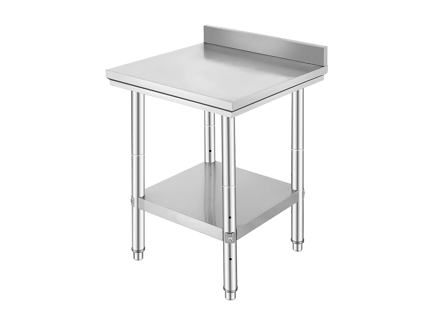 Table de Travail Cuisine en Acier Inoxydable SucceBuy, Table de Préparation des Aliments 60.96x60.96 cm