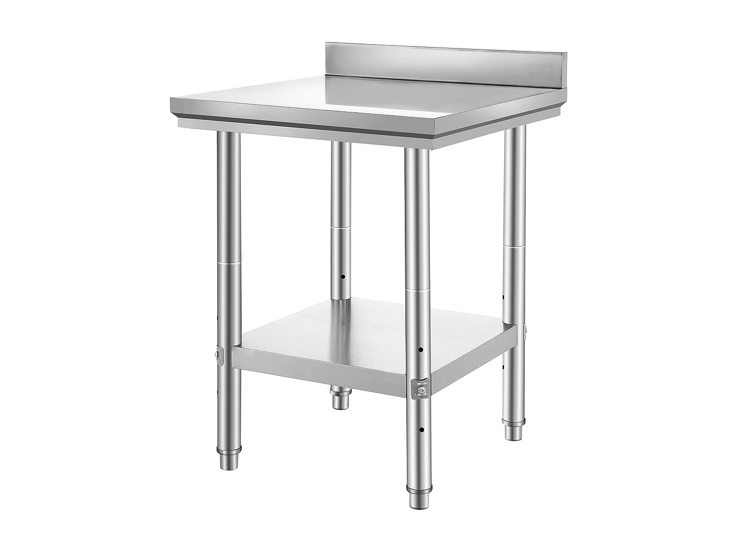 Table de Travail Cuisine en Acier Inoxydable SucceBuy, Table de Préparation des Aliments 60.96x60.96 cm