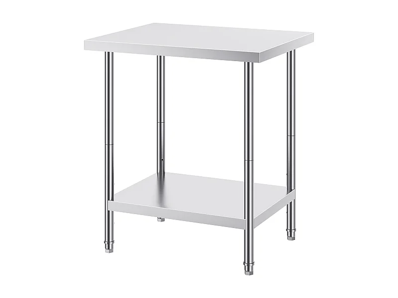 Keuken Werktafel SucceBuy 60.96x76.2x60.96 cm, Werktafel voor Voedselbereiding in Roestvrij Staal