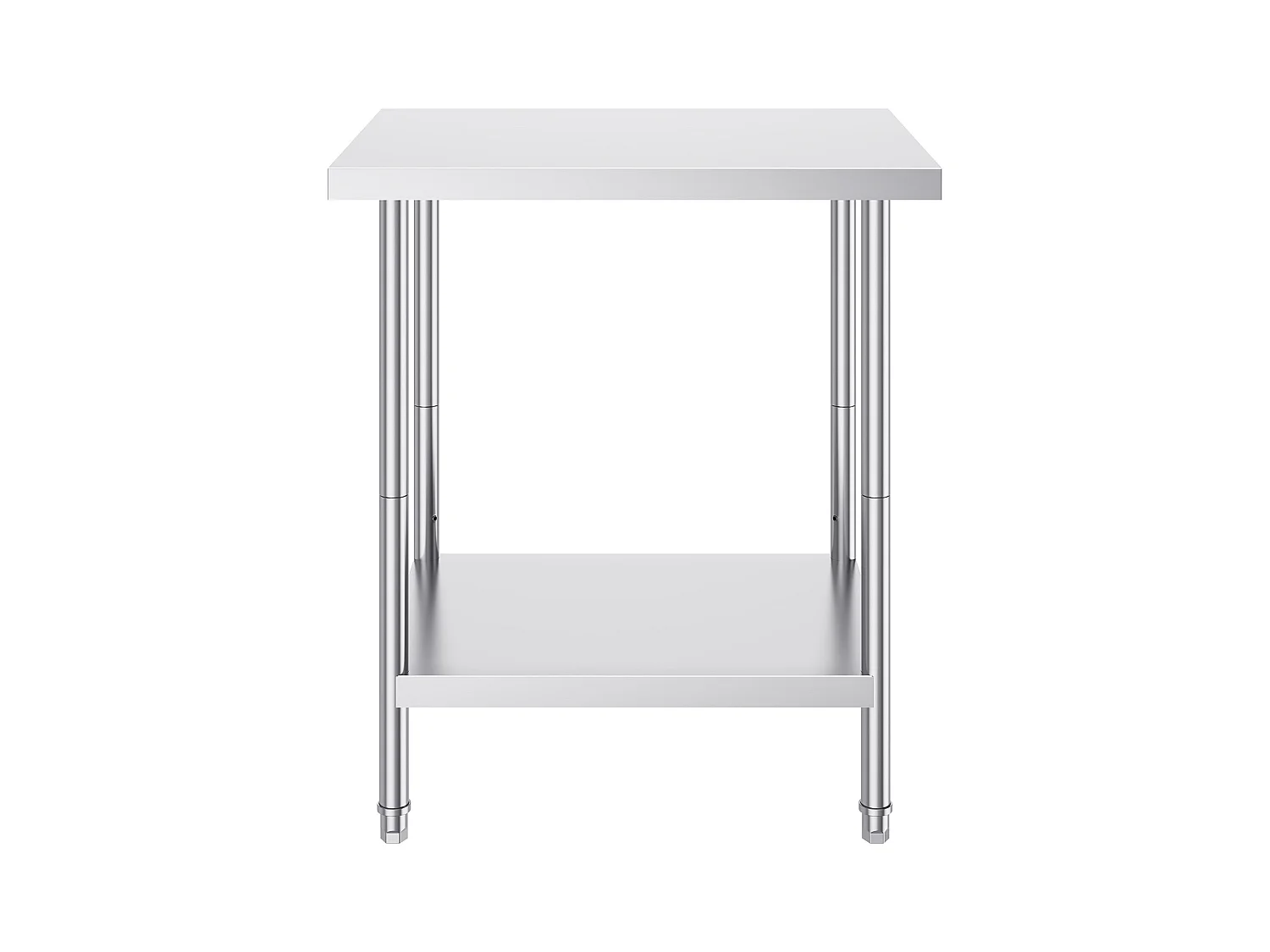 Keuken Werktafel SucceBuy 60.96x76.2x60.96 cm, Werktafel voor Voedselbereiding in Roestvrij Staal