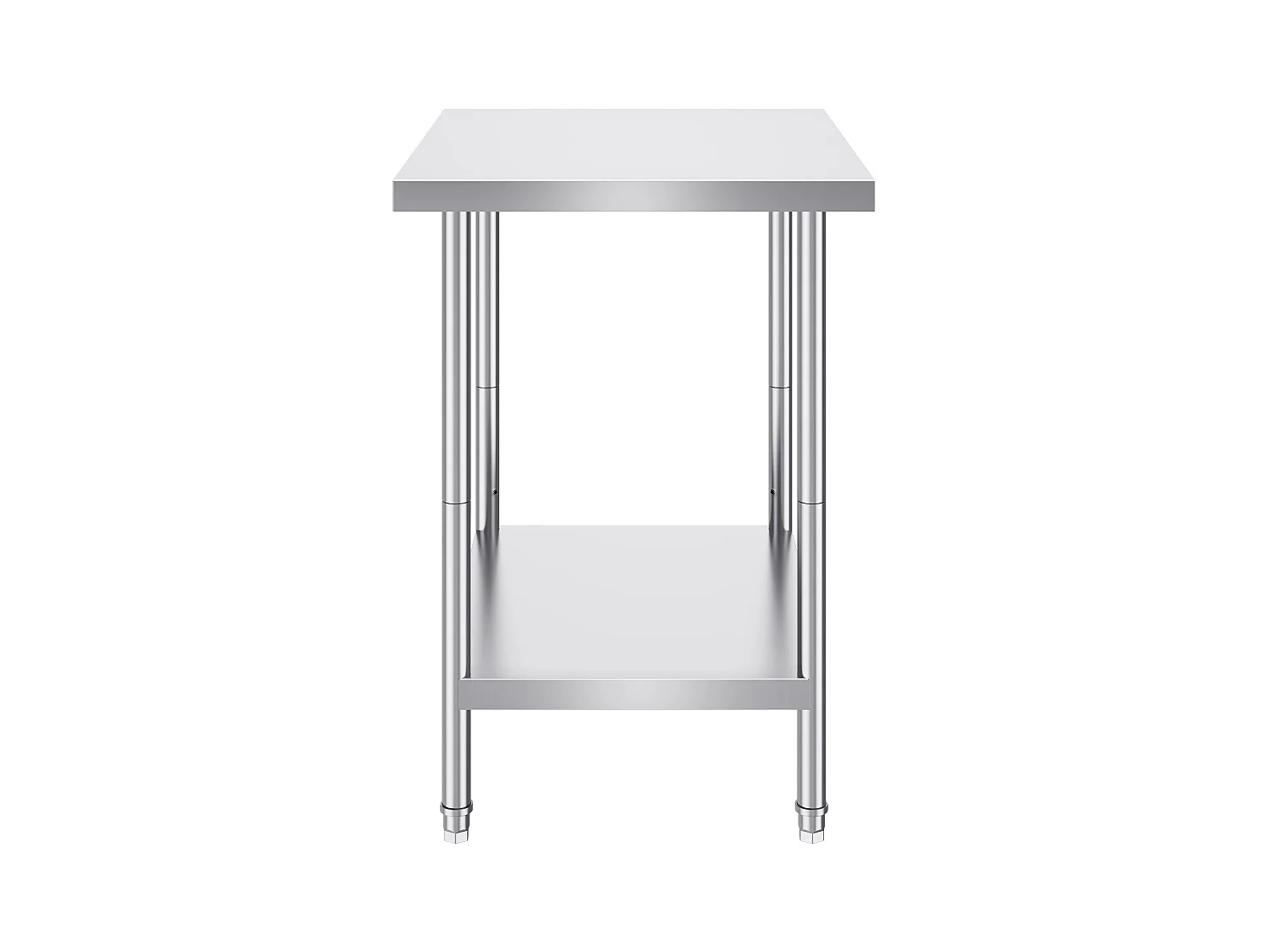 Keuken Werktafel SucceBuy 60.96x76.2x60.96 cm, Werktafel voor Voedselbereiding in Roestvrij Staal