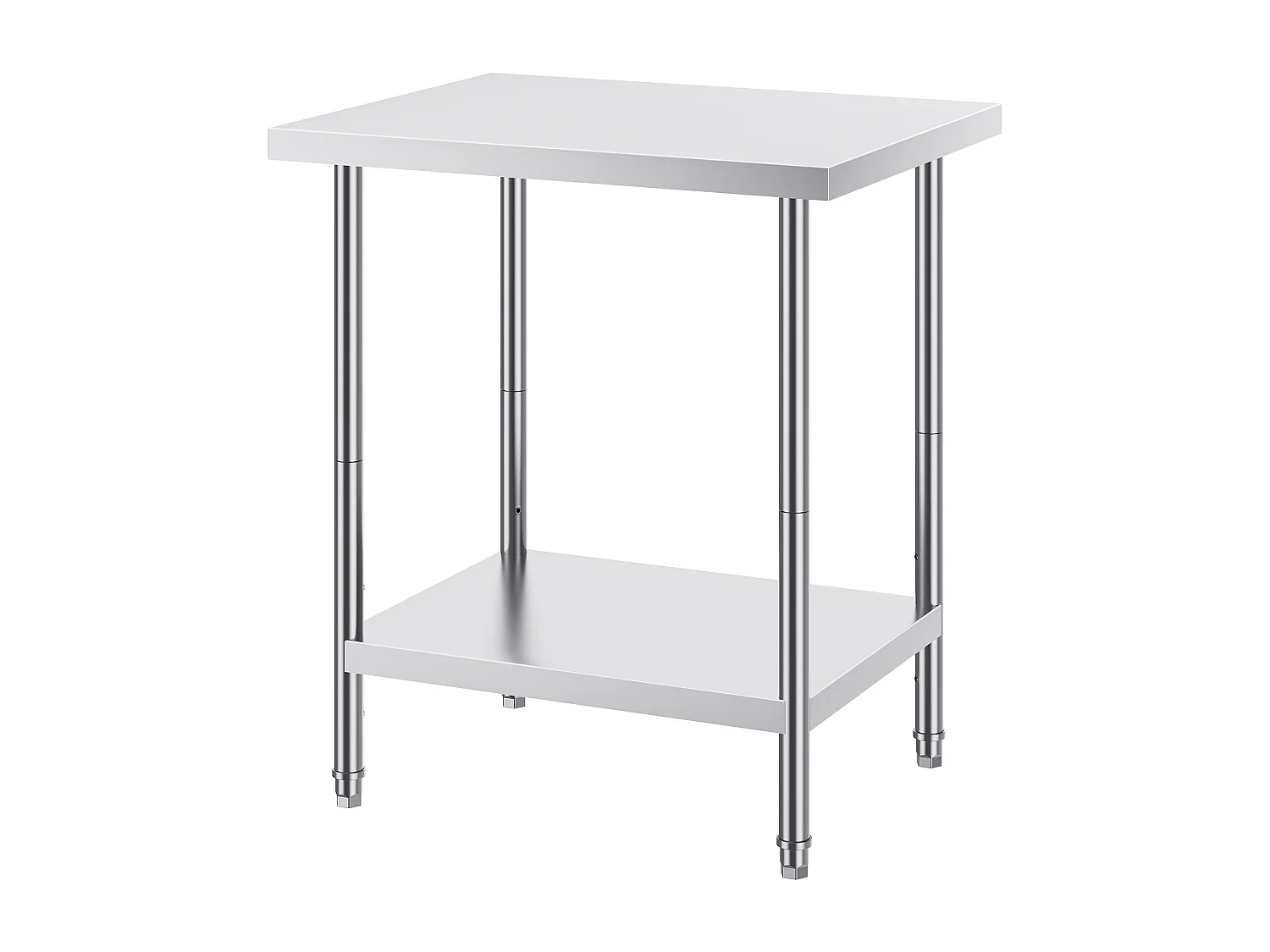 Keuken Werktafel SucceBuy 60.96x76.2x60.96 cm, Werktafel voor Voedselbereiding in Roestvrij Staal