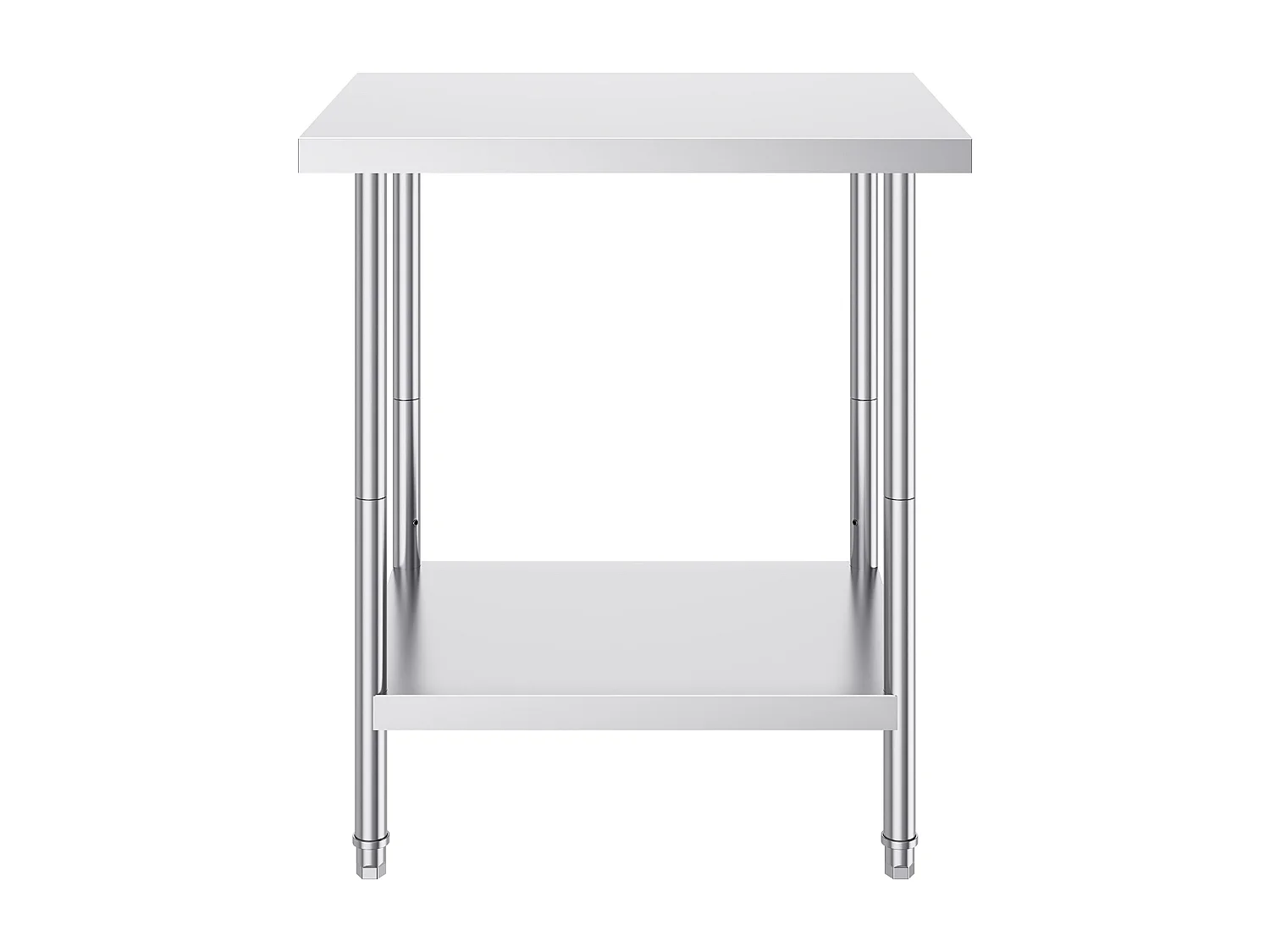 Keuken Werktafel SucceBuy 60.96x76.2x60.96 cm, Werktafel voor Voedselbereiding in Roestvrij Staal