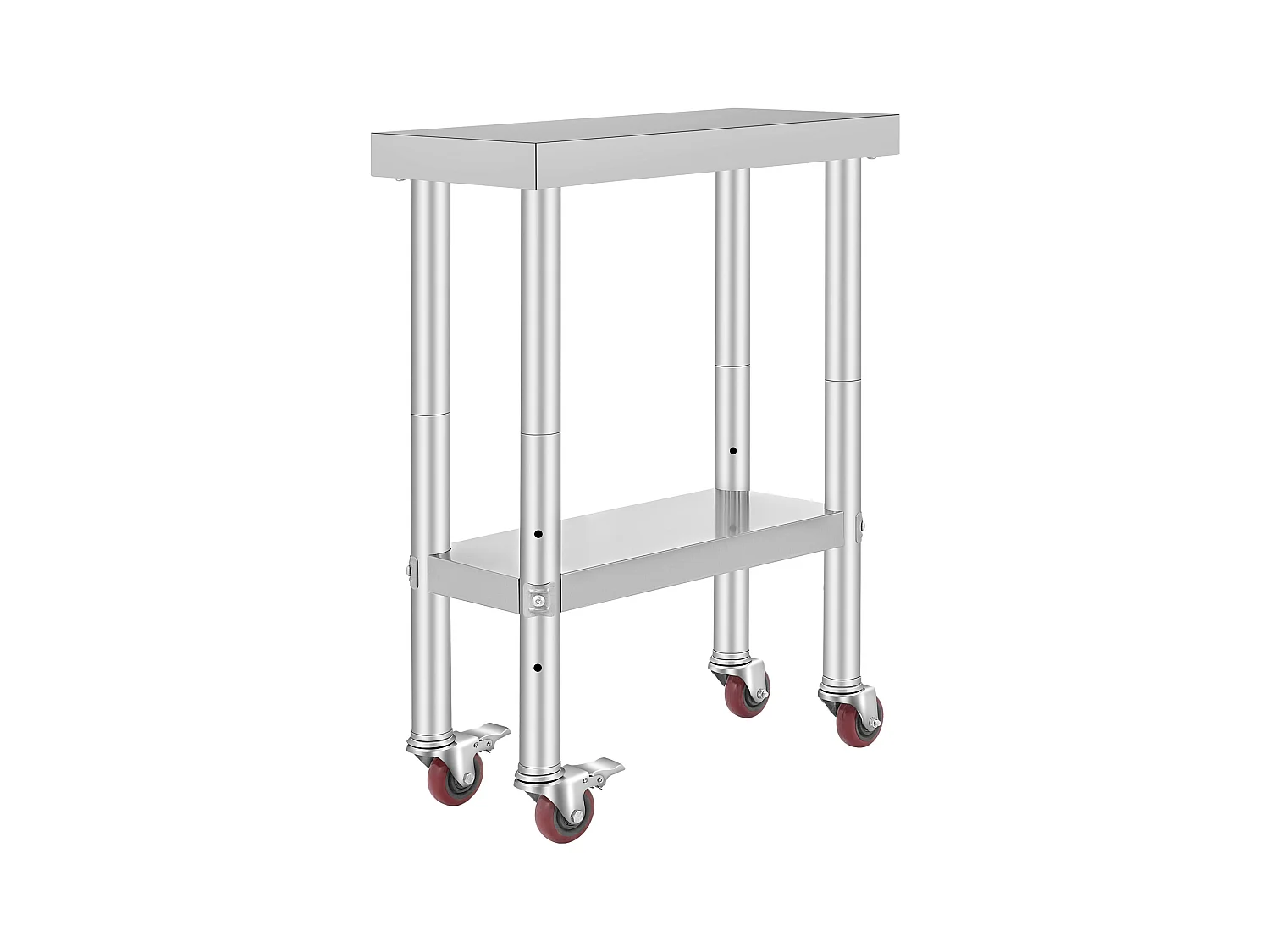Table de Travail Cuisine SucceBuy 30.48x60.96 cm | Table de Préparation Commerciale avec 4 Roulettes