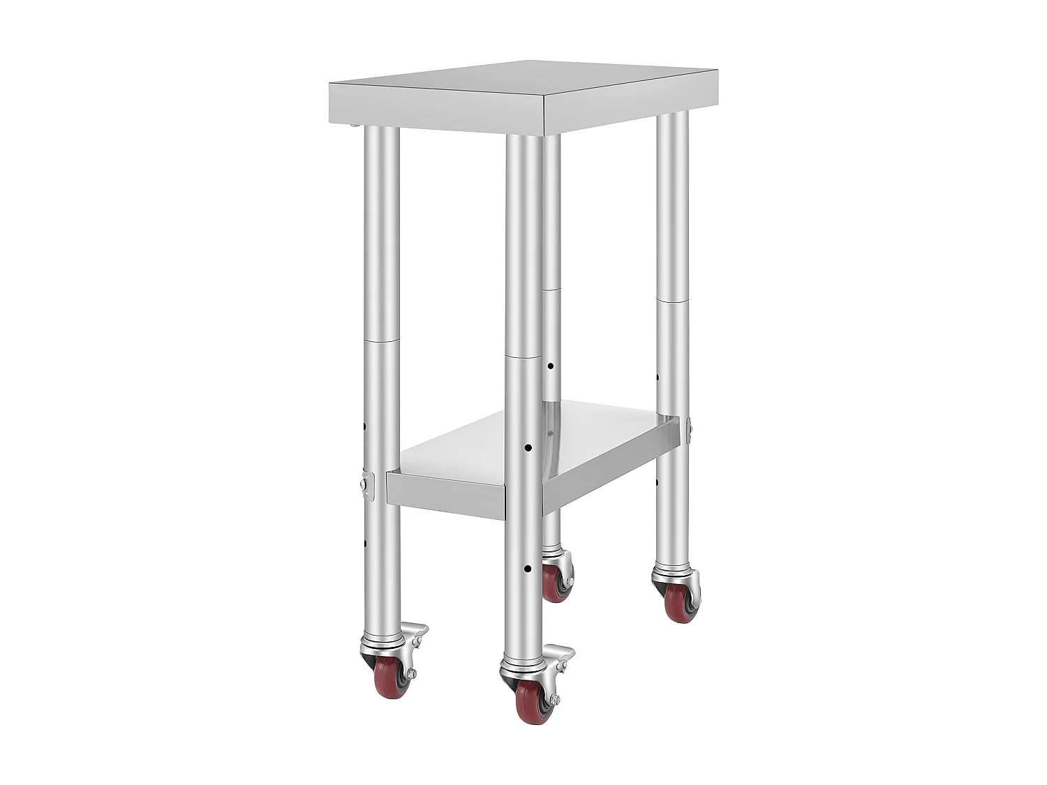 Table de Travail Cuisine SucceBuy 30.48x60.96 cm | Table de Préparation Commerciale avec 4 Roulettes