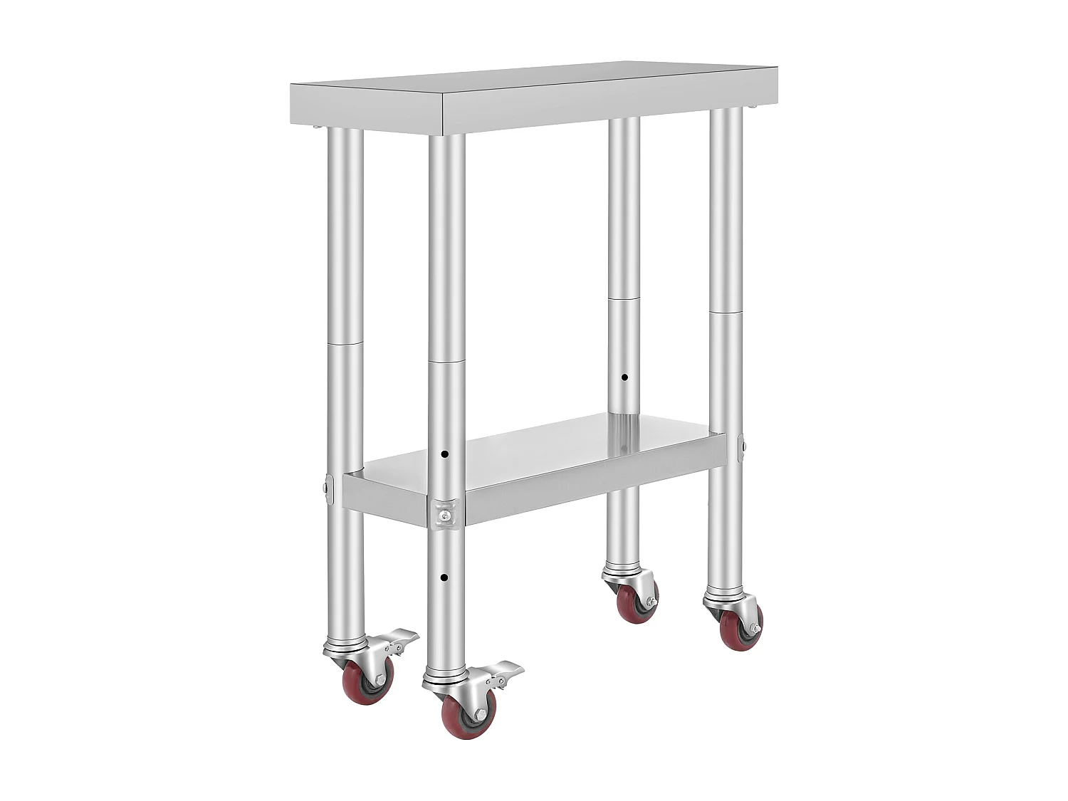 Table de Travail Cuisine SucceBuy 30.48x60.96 cm | Table de Préparation Commerciale avec 4 Roulettes