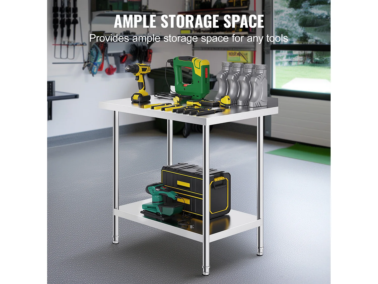 Edelstahl-Arbeitstisch SucceBuy, Lebensmittelzubereitungstisch für die Gewerbliche Küche, 91,4 x 61 cm