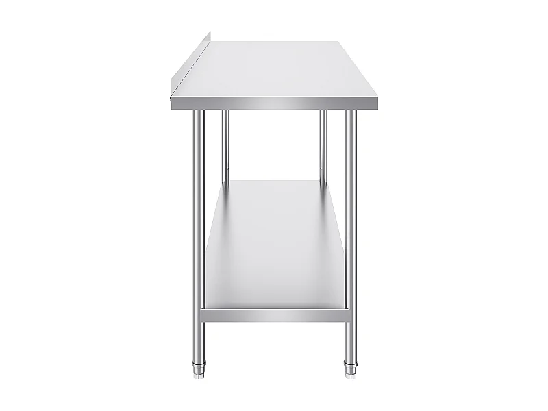 Mesa de Trabajo de Cocina SucceBuy, Mesa de Trabajo en Acero Inoxidable 60.96x152.4 cm, Comercial