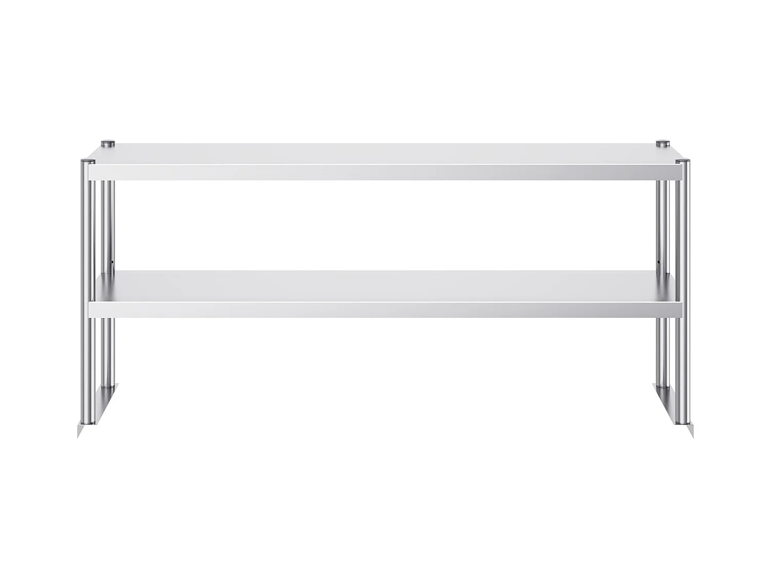 Table de Travail Double à 2 Niveaux SucceBuy, 305 x 1524 mm en Acier, Inoxydable pour Table de Préparation