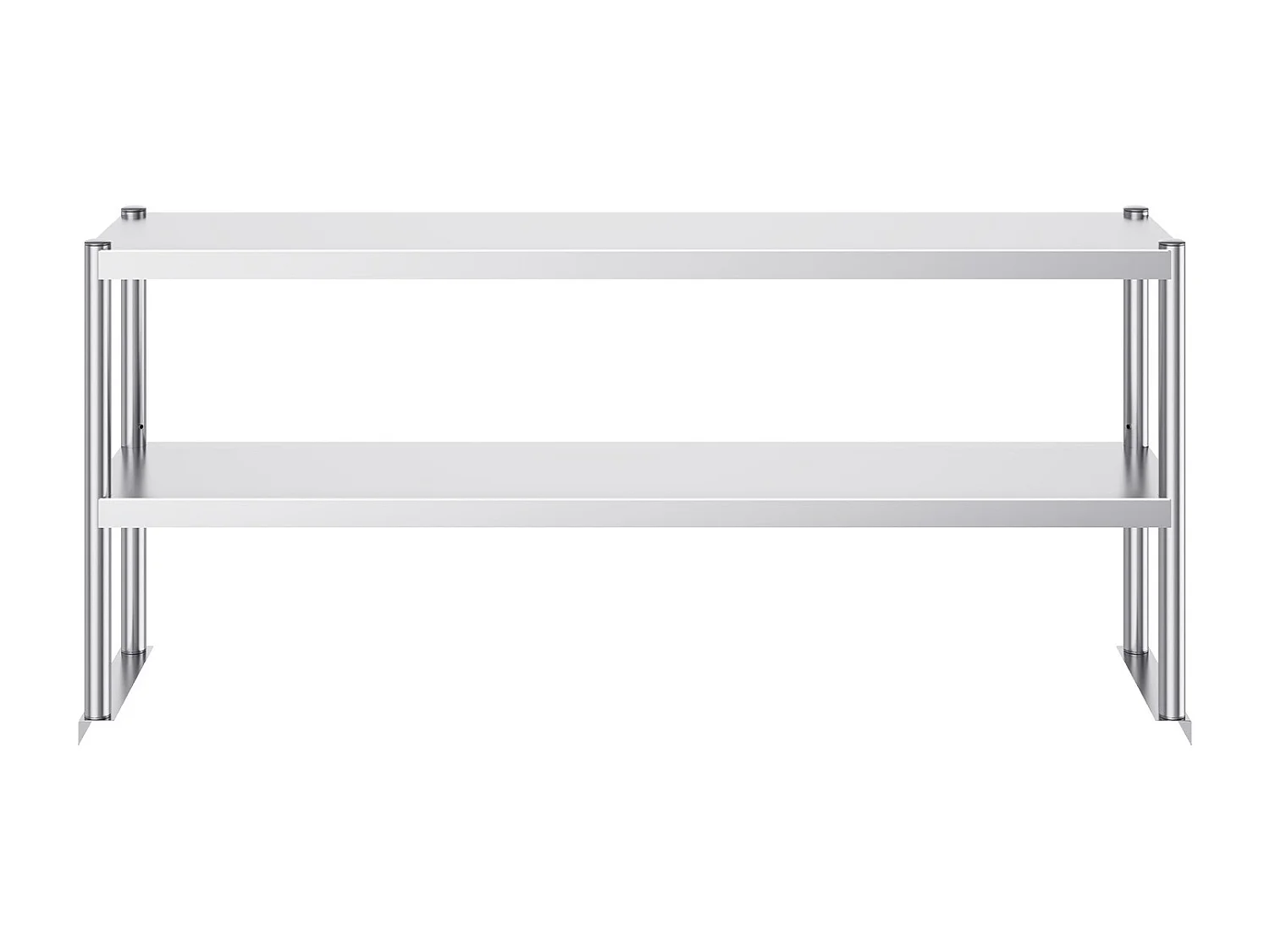 Podwójny Stół Roboczy z 2 Poziomami SucceBuy, 305 x 1524 mm ze Stali Nierdzewnej do Stołu Przygotowawczego