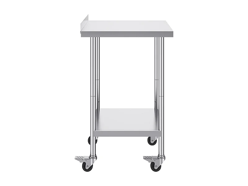 Edelstahl-Arbeitstisch SucceBuy, 61 x 61 cm, Kommerzieller Speisenzubereitungstisch mit Rollen