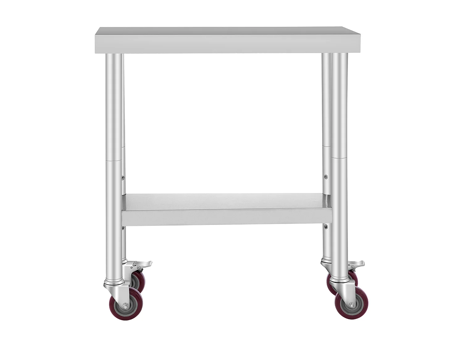 Koch Arbeitsplatte SucceBuy 76.2x30.48 cm mit 4 Rollen, Gewerbliche Zubereitungsplatte aus Edelstahl