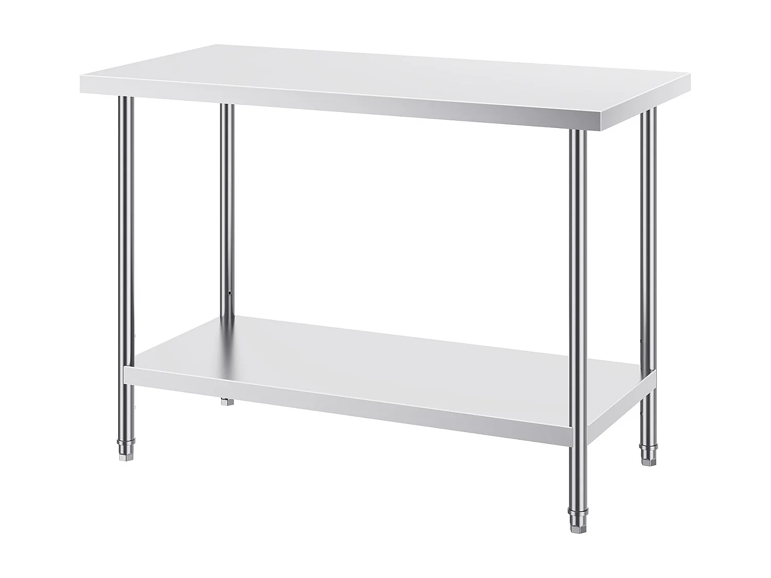 Table de Travail en Acier Inoxydable SucceBuy, 610 x 1219 x 864 mm, Poste de Travail Alimentaire Commercial