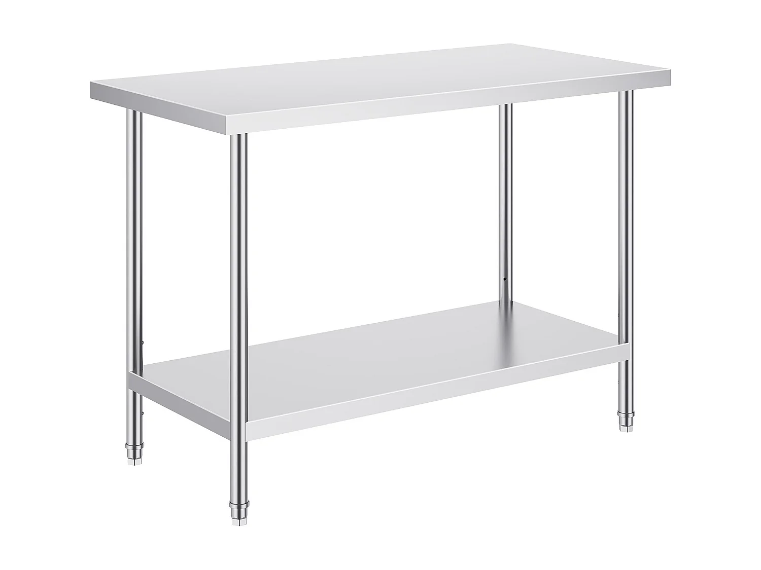 Table de Travail en Acier Inoxydable SucceBuy, 610 x 1219 x 864 mm, Poste de Travail Alimentaire Commercial