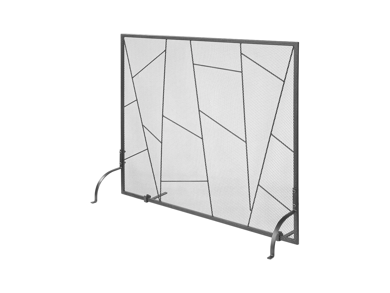 Pare-feu de Cheminée SucceBuy Pare-étincelles en Treillis Métallique à 1 Panneau 90.6 x 72 CM