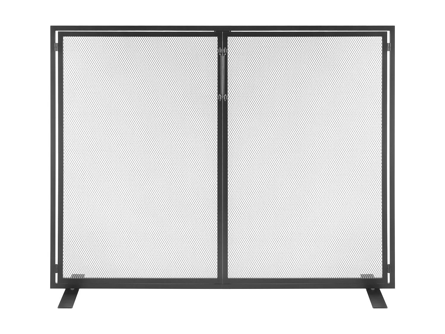 Pare-feu de Cheminée SucceBuy Pare-étincelles en Treillis Métallique 99 x 78 CM, 1 Panneau, Noir