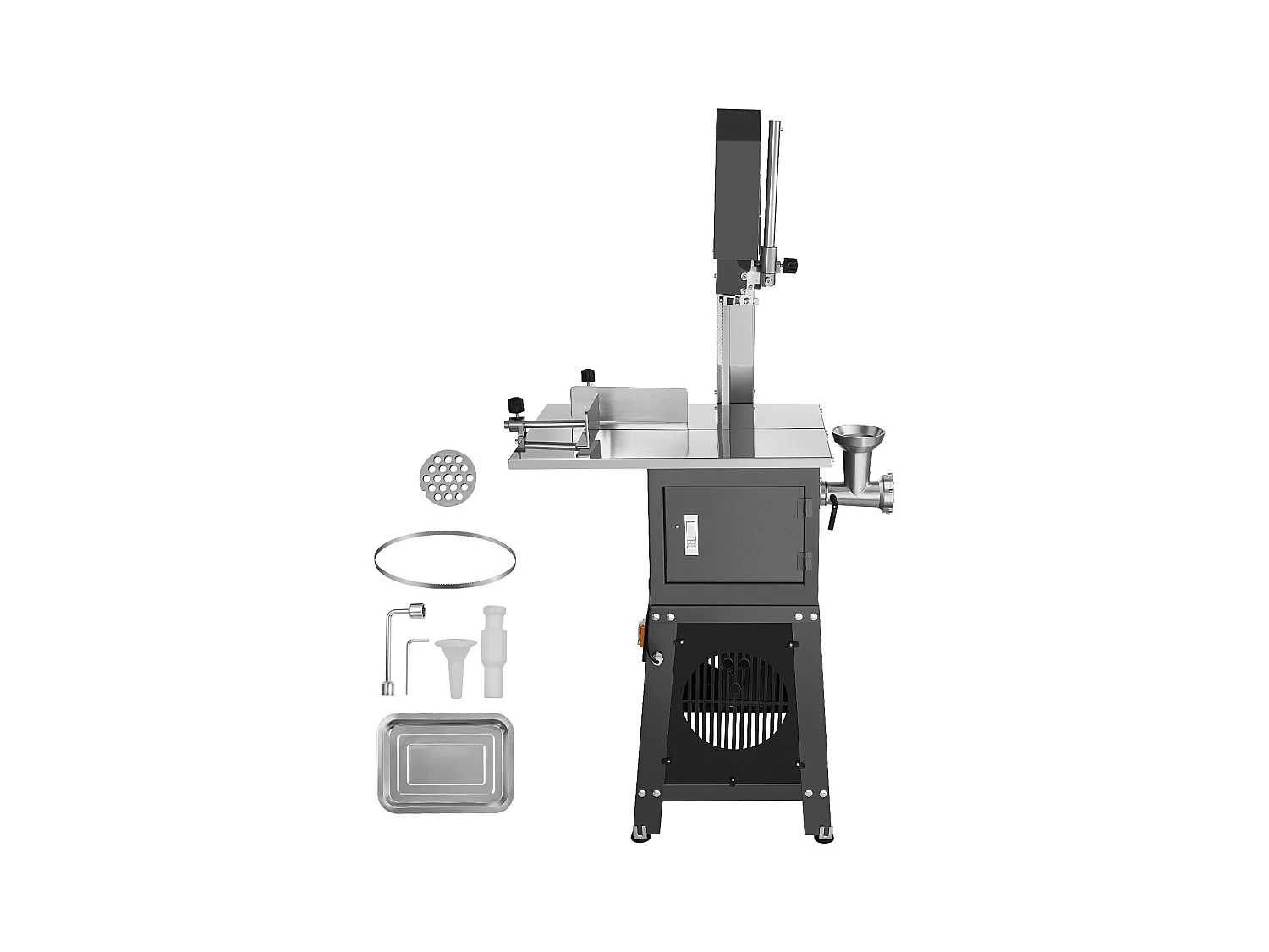 Machine de Scie à Os SucceBuy, Scie à Ruban Commerciale pour Viande 550 W, Acier Inoxydable