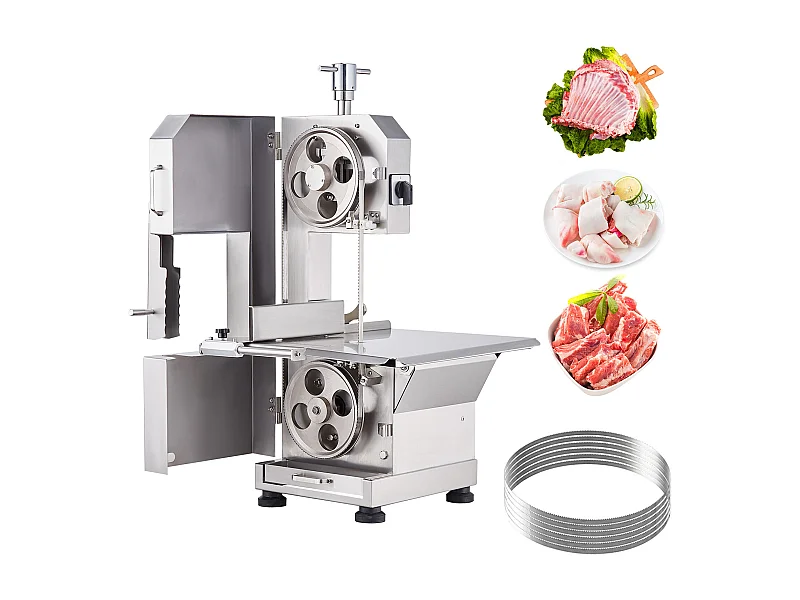 Machine de Scie à Os SucceBuy 2200 W, Scie à Ruban Électrique en Acier Inoxydable, Commerciale