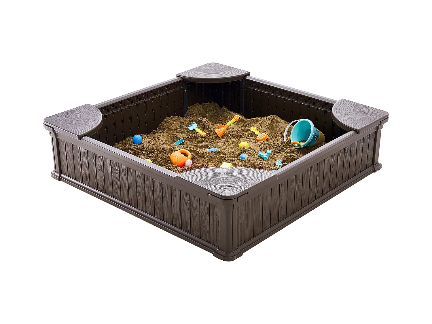 Bac à sable SucceBuy, Carré HDPE, Extérieur Jardin, 3-12 Ans, pour Extérieur, Jardin, Plage, Parc