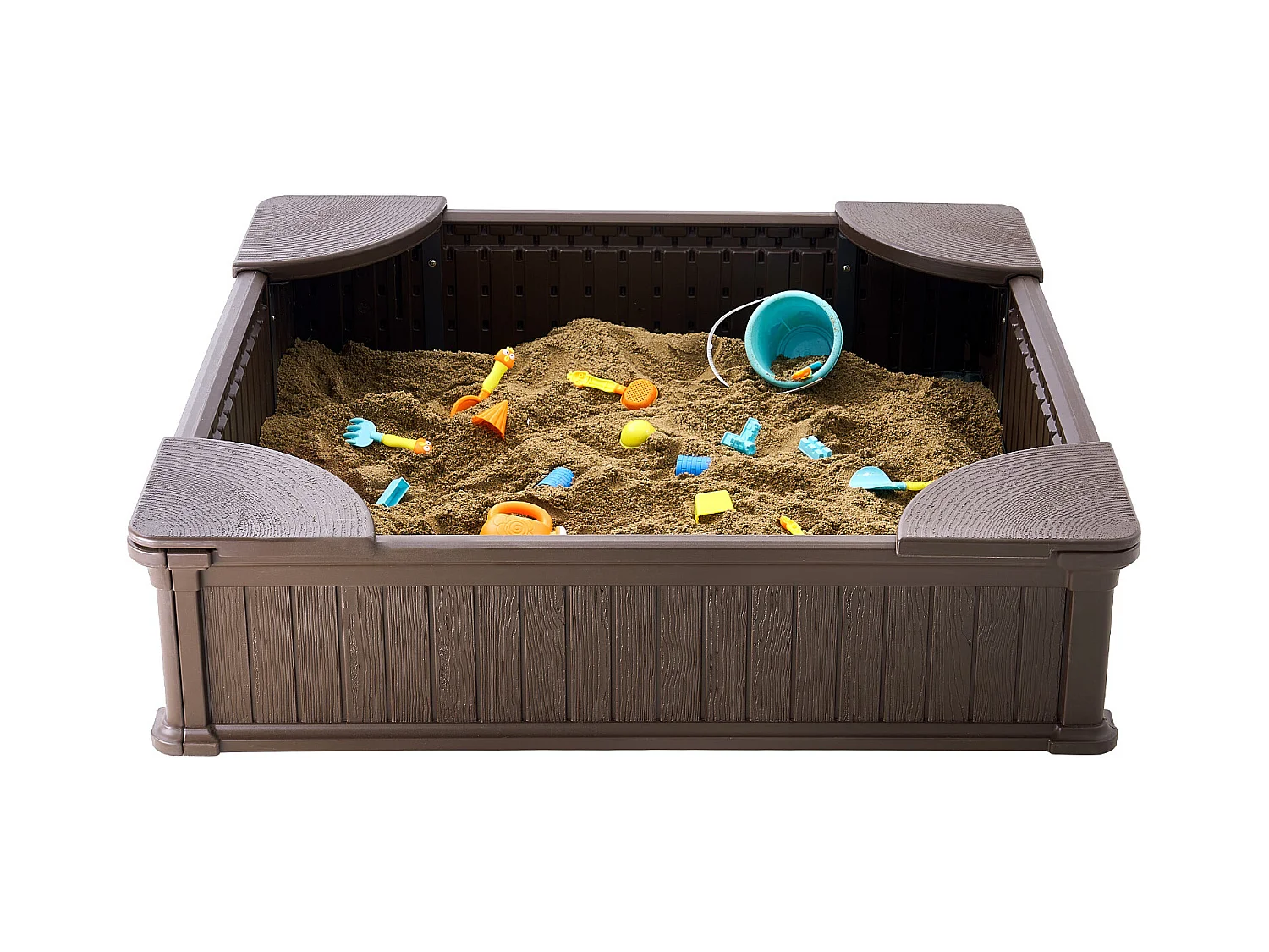 Bac à sable SucceBuy, Carré HDPE, Extérieur Jardin, 3-12 Ans, pour Extérieur, Jardin, Plage, Parc