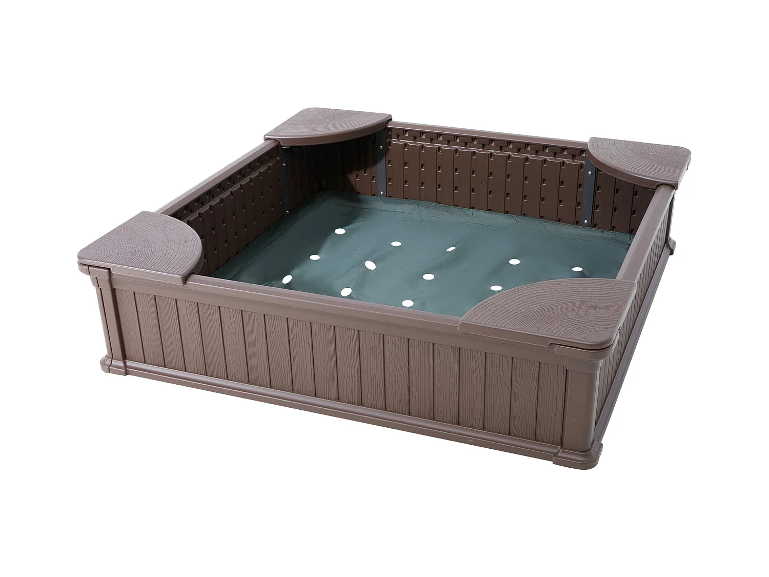 Bac à sable SucceBuy, Carré HDPE, Extérieur Jardin, 3-12 Ans, pour Extérieur, Jardin, Plage, Parc