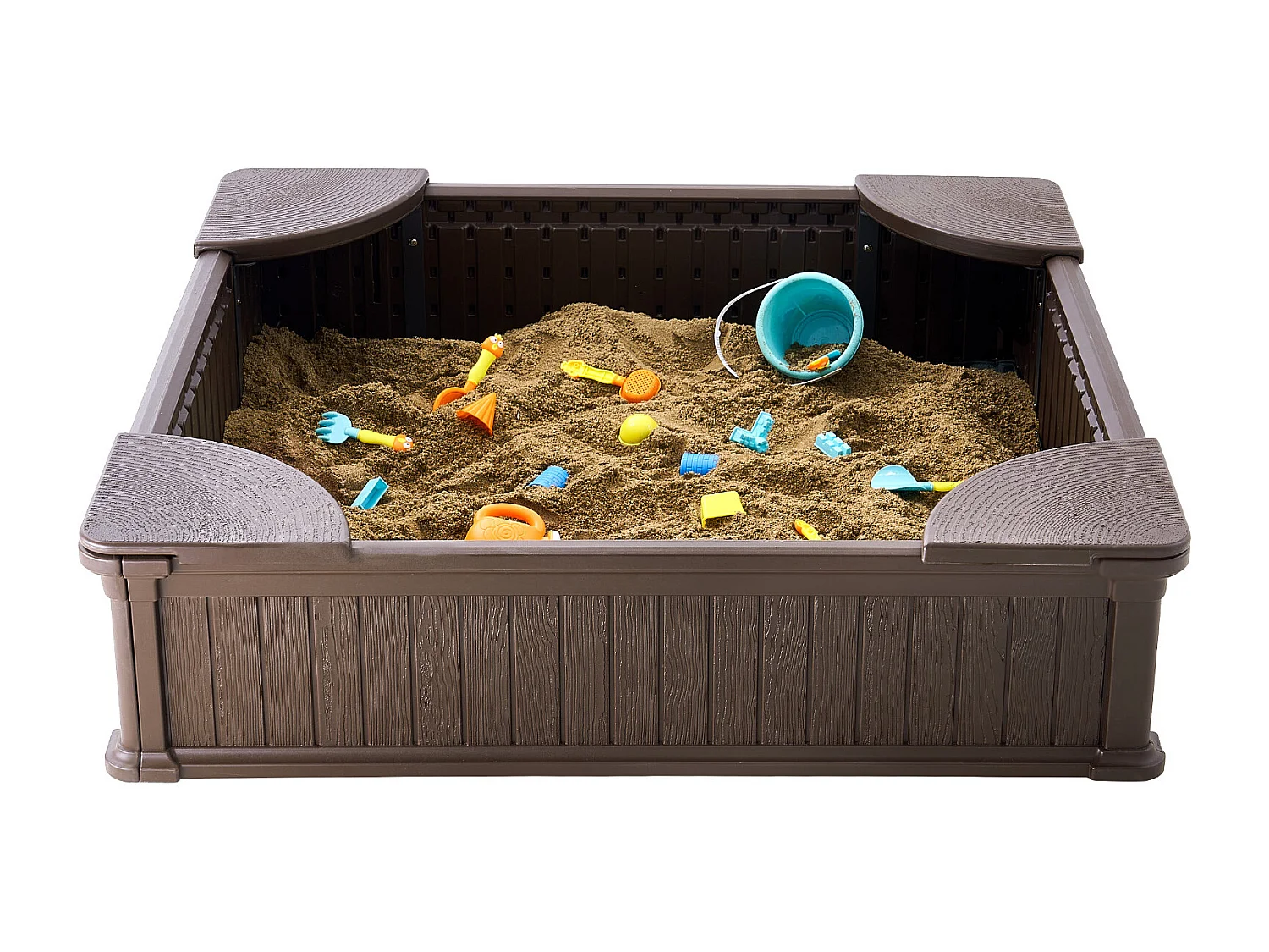 Bac à sable SucceBuy, Carré HDPE, Extérieur Jardin, 3-12 Ans, pour Extérieur, Jardin, Plage, Parc