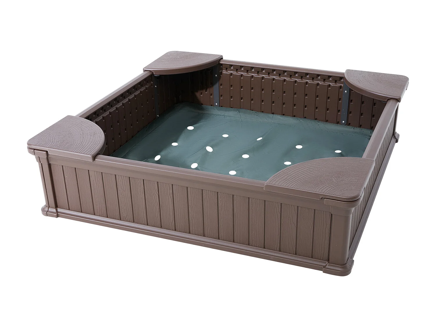 Bac à sable SucceBuy, Carré HDPE, Extérieur Jardin, 3-12 Ans, pour Extérieur, Jardin, Plage, Parc