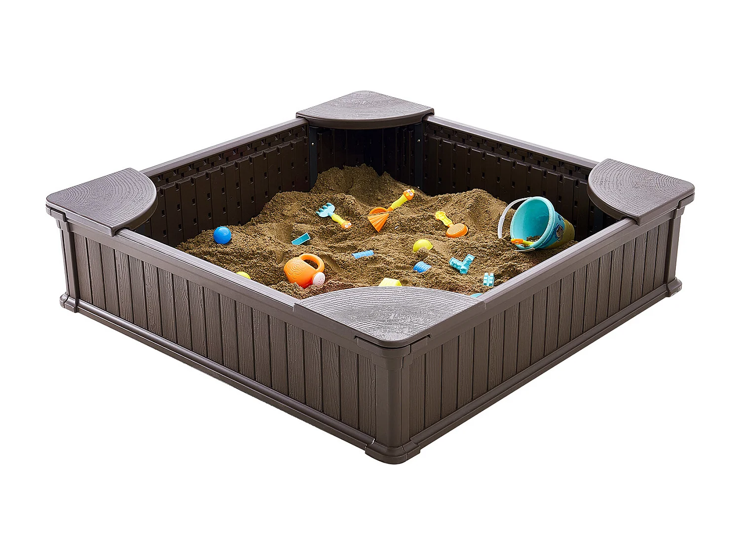 Bac à sable SucceBuy, Carré HDPE, Extérieur Jardin, 3-12 Ans, pour Extérieur, Jardin, Plage, Parc