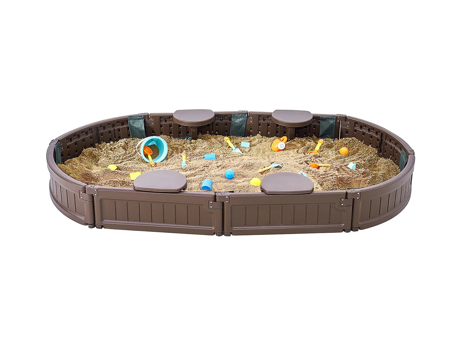 Bac à Sable SucceBuy, Ovale HDPE, Extérieur Jardin, 3-12 Ans, pour Événements, Fêtes, Décoration Intérieure